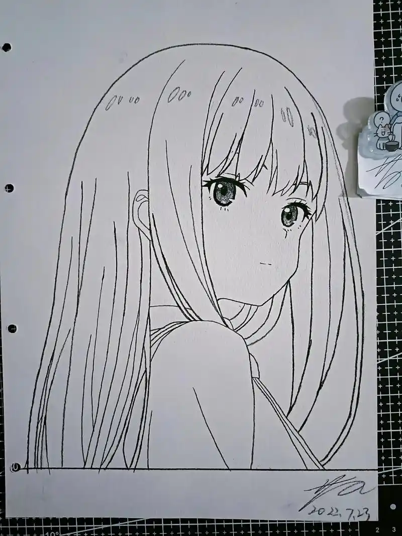 动漫手绘.因为热爱所以不顾一切勇敢尝试#动漫 #二次元  # - 抖音