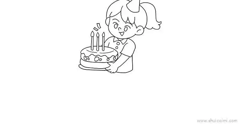 闺蜜生日儿童画怎么画 闺蜜生日简笔画图片