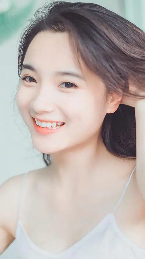 甜美笑容美女性感写真唯美手机壁纸图片