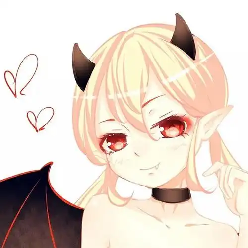 二次元女生头像小恶魔