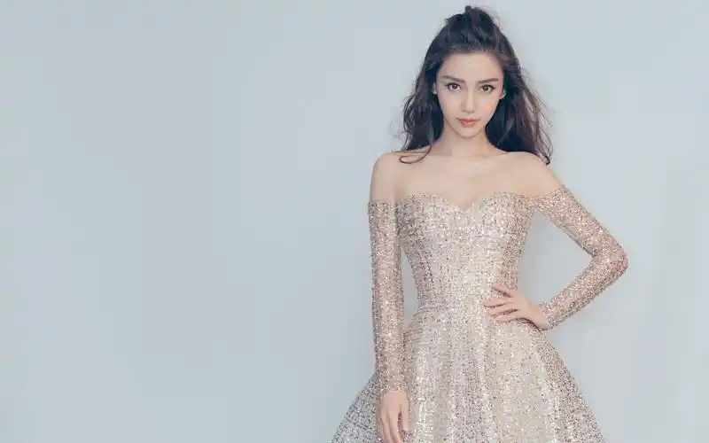 angelababy亮片裙性感高清桌面壁纸