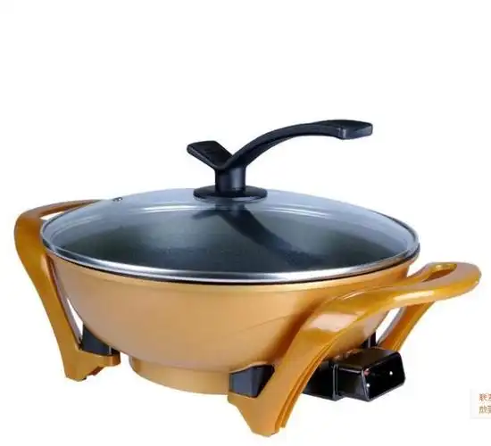 韩式多功能电热锅 黄金元宝锅 韩式无烟不粘电炒锅 吃火锅的最佳选择