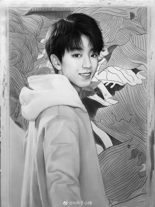 王俊凯素描手绘步骤图投稿