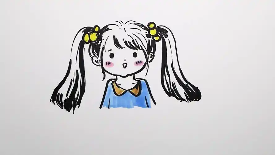 双马尾女孩怎样画?超简单哦