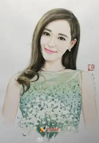 水溶性彩铅画唐嫣作画步骤
