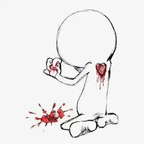 表达心痛简笔画