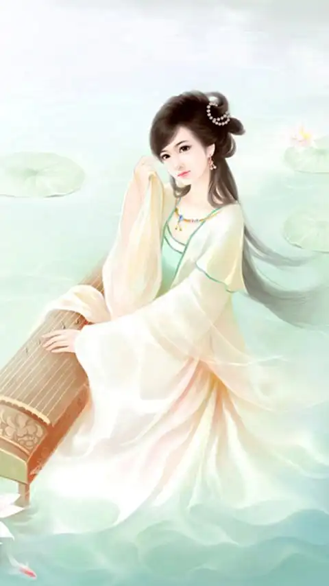 古装美女,唯美意境,古装,唯美,手机壁纸手绘才艺古典美女