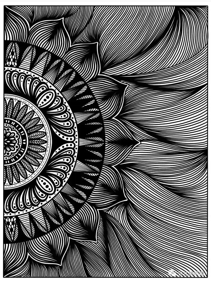 黑白装饰画 #线条画  - 抖音