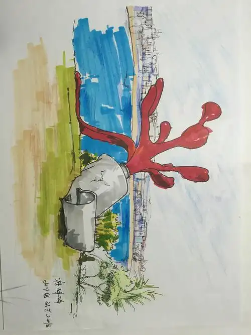 雕塑课手绘写生