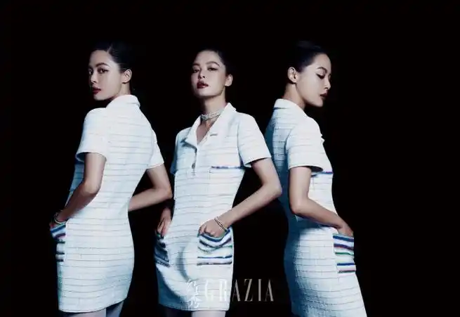 换上成套全新 2024 春夏高级成衣系列的实力女演员@辛芷蕾深具故事性