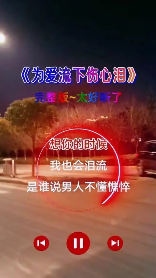 为爱流下伤心泪#伤感歌曲#完整版