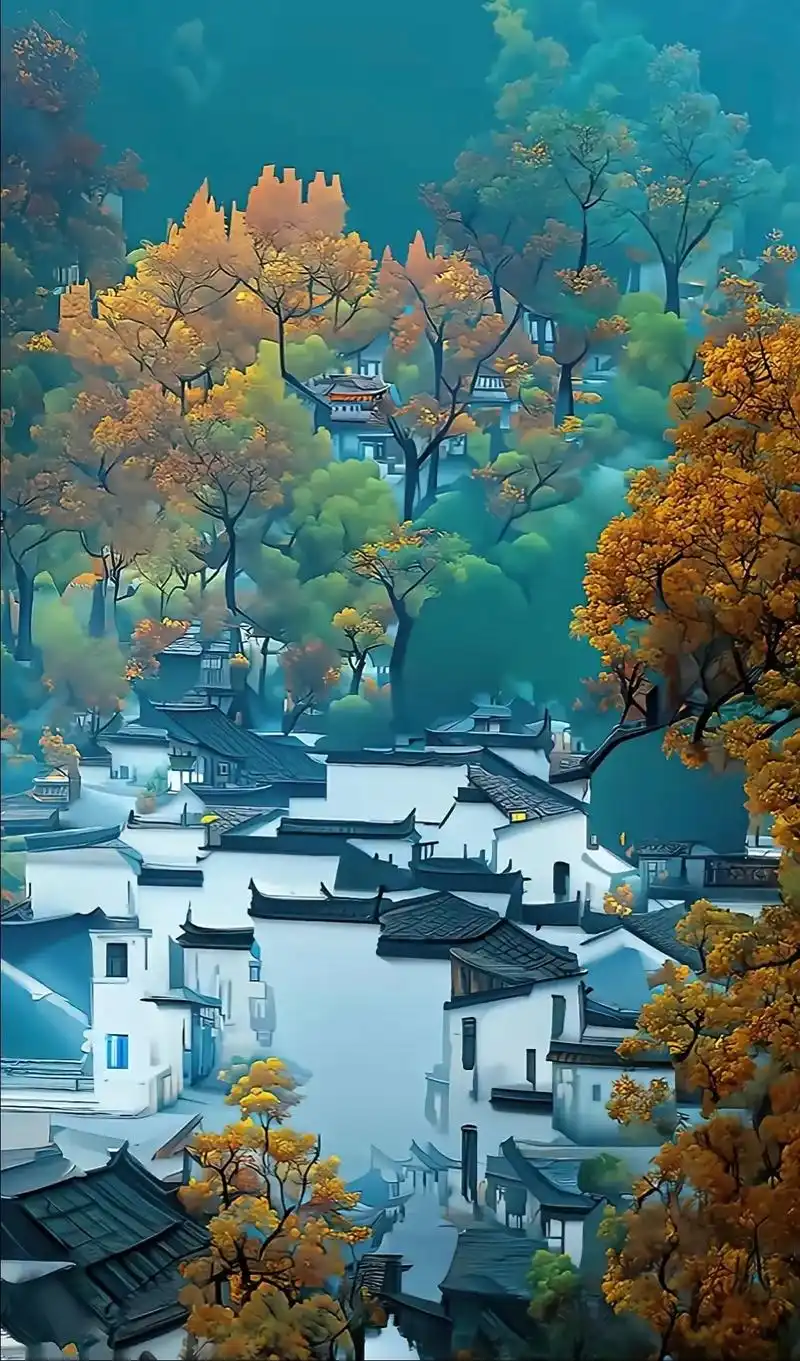 高清壁纸烟雨江南古风古画图片可下载