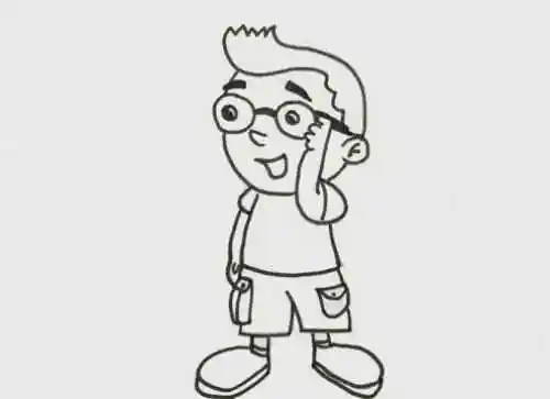 卡通可爱男孩简笔画简单画法 帅气小男孩简笔画怎么画