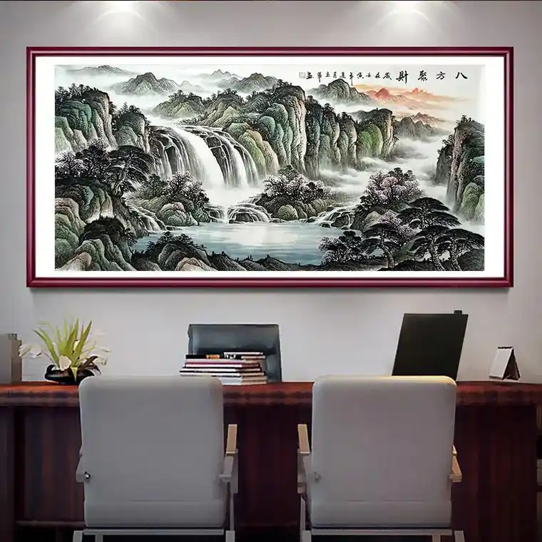 八方聚财招财山水画 - 抖音