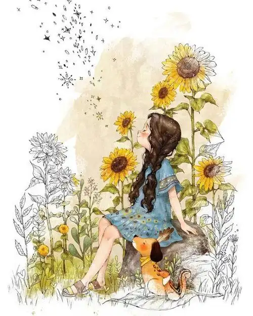 一组可爱的场景插画图片,温暖治愈系画风,女孩子超喜欢!