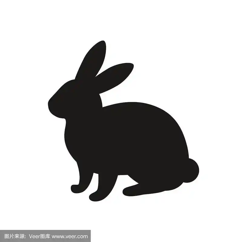 黑色,兔子,速写本,无人,绘画插图