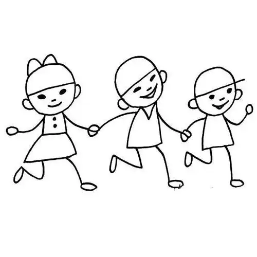 我爱我的幼儿园简笔画关于爱集体手简笔画小朋友画