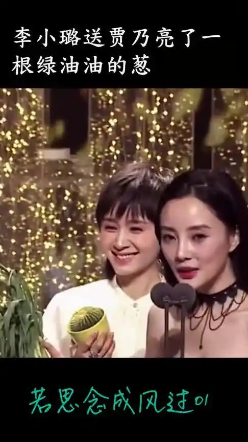 贾乃亮获最佳男演员,李小璐送一捆绿油油的葱,王子文的表情亮了!