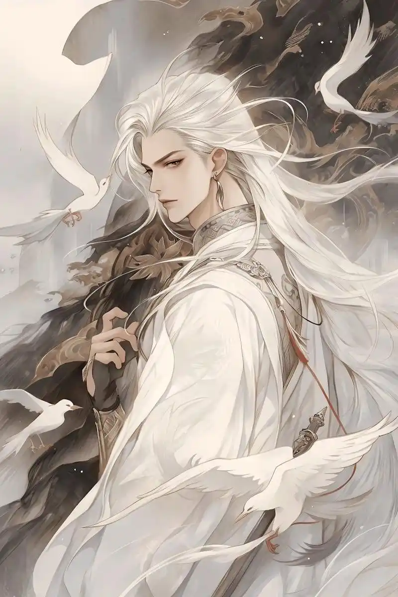 古风仙侠帅哥白鹤仙人-2