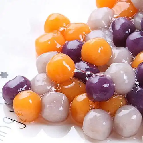 三色快煮芋圆1kg红薯紫薯芋头混合小圆子冷冻彩色芋圆