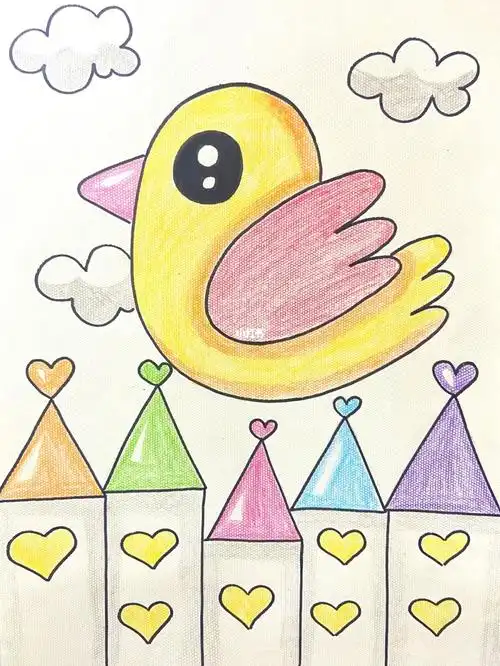 儿童画少儿卡通创意卡通