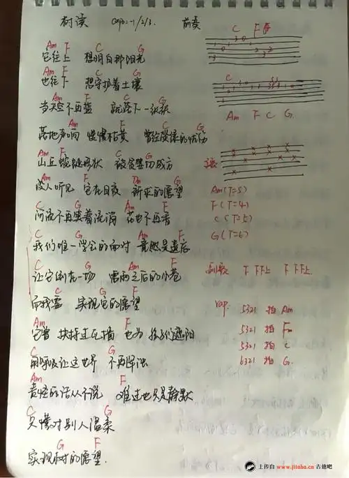 王俊凯树读吉他谱王俊凯tfboys树读吉他弹唱谱吉他谱