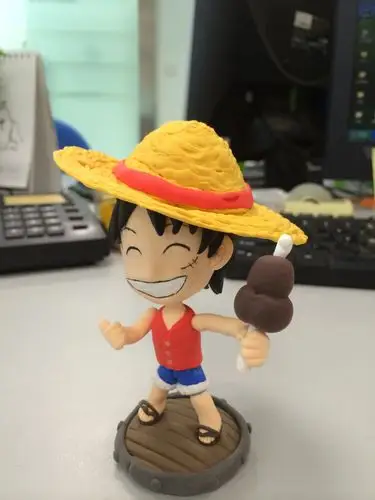 超轻粘土--路飞(海贼王)|手工艺|手办/原型|悠闲黑猫 - 原创作品