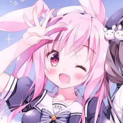 可爱粉色系一对两张闺蜜女漫 你_卡通动漫头像_我要个性网