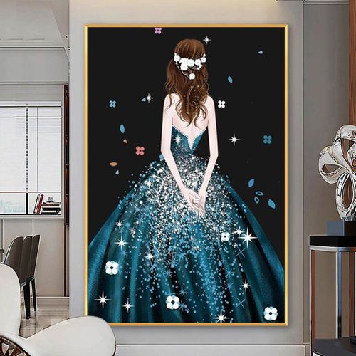 5d钻石画十字绣满钻婚纱背影美女贴钻画客厅diy钻石绣2021新款