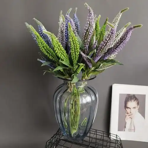 仿真花鼠刺鼠尾草扎束 境外货源北欧家居样板间婚庆设计假花批发