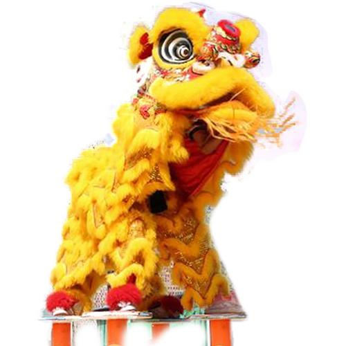 舞狮狮子头舞狮醒狮全套服装道具演出服南狮头套单人双人羊毛舞狮