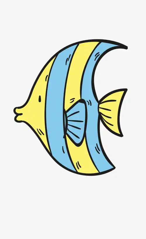 矢量卡通简洁可爱鱼儿png