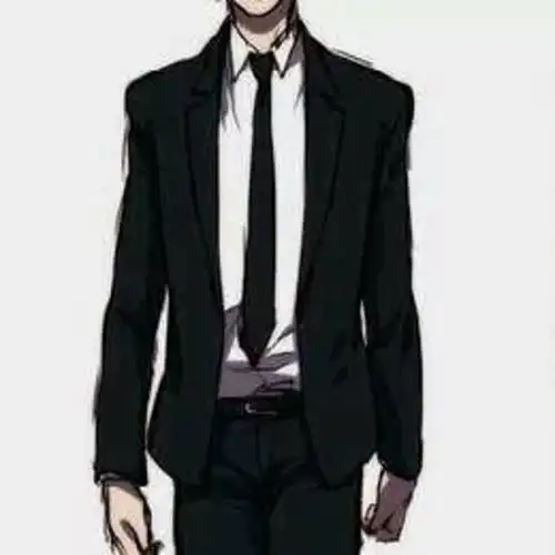 谁有清楚点的这张图片 动漫男的穿西装 有相似的也可以 黑白的哟