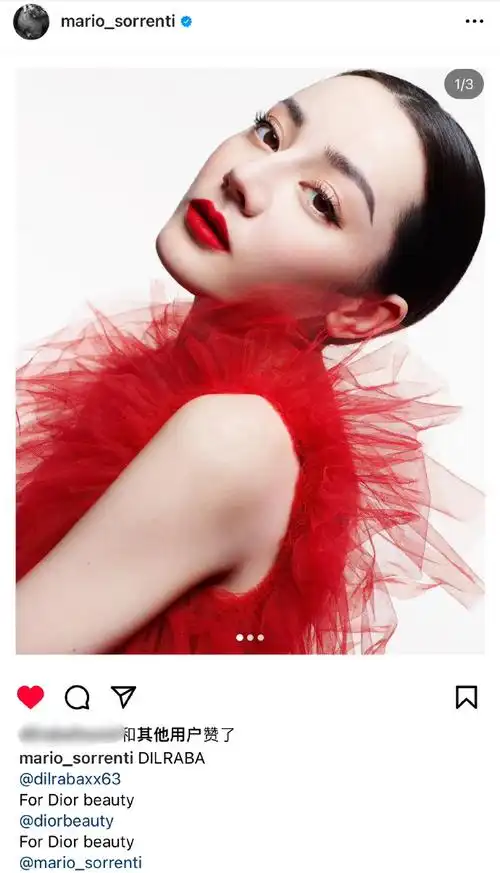 dior新广摄影师mario sorrenti在其他平台分享了迪奥全球品牌大