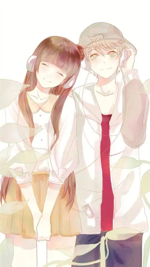 可爱二次元卡通情侣唯美图片