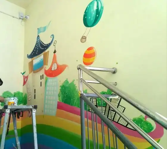 古交市金钥匙幼儿园楼道彩绘