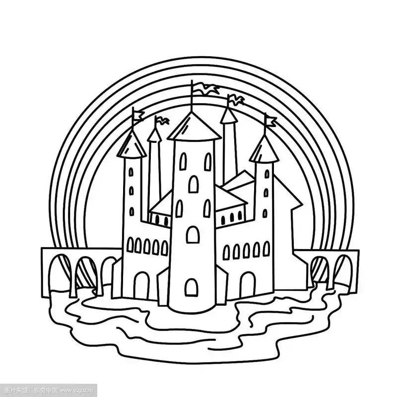 城堡着色页面