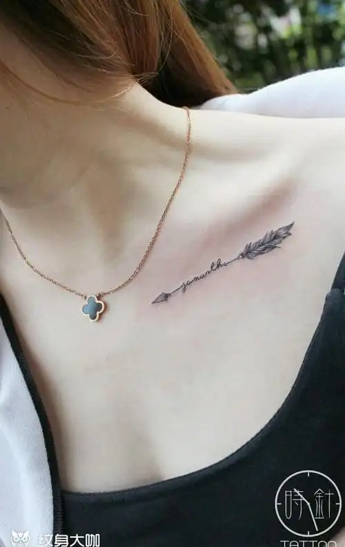 个性锁骨_纹身图案手稿图片_travis时的纹身作品集