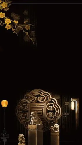 简约大气时尚黑金背景图