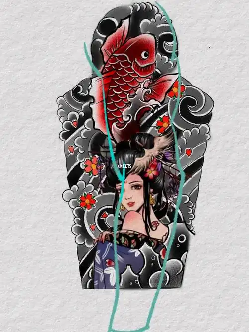 最新帮粉丝设计的花臂纹身手稿