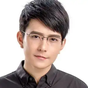 金丝边眼镜框男半框图片