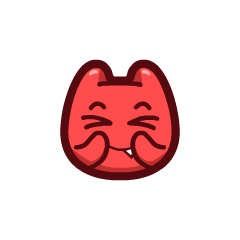 s35【魔鬼猫表情-拍手】#全身 动态 小红脸 q版 迷你 称赞 开心 动漫