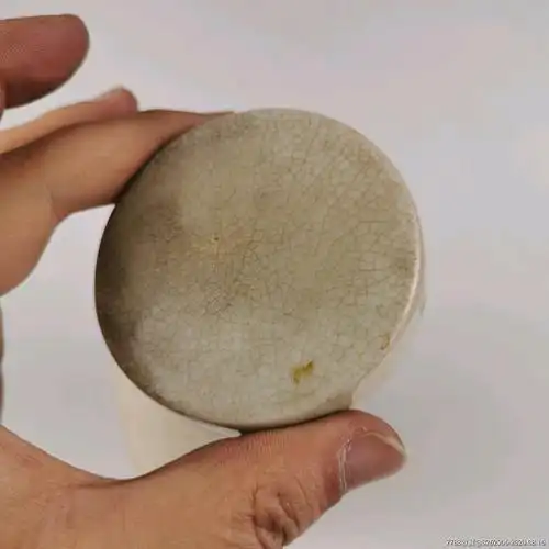 晚清民国白瓷茶叶罐白釉开片盖罐古玩古董老瓷器瓷罐