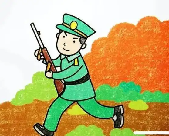 士兵的简笔画怎么画