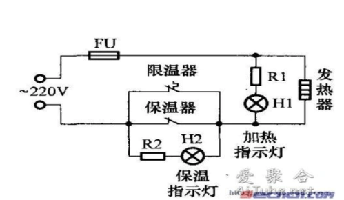 为什么电饭煲一接通电源,没按煮饭是保温状态呢,按照电路图上的话