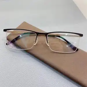 玛莎琪镜框金色纯钛眼镜框可配镜片masachi近视眼睛框镜架男m1775