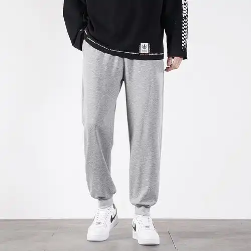 mgyr运动裤男生裤子宽松休闲春秋款灰色春季长裤篮球美式卫裤户外休闲