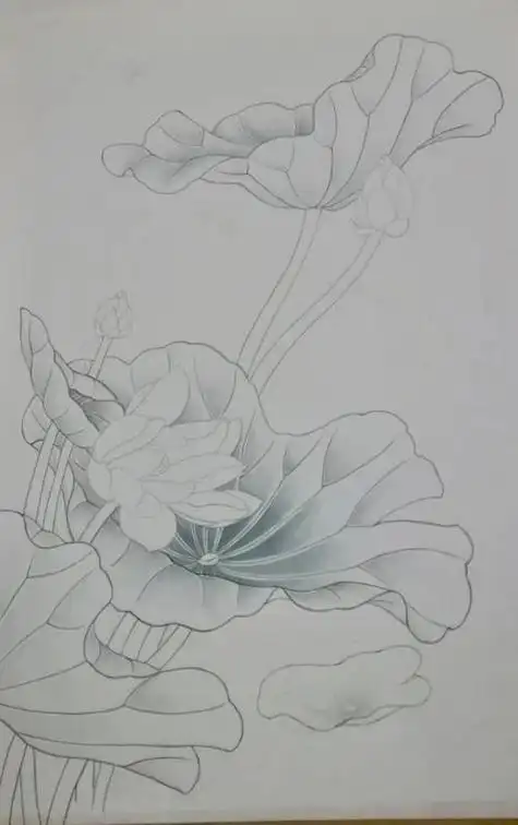 然而停课不停学,线上美术课教学———简笔画莲花求莲花的素描图,多找