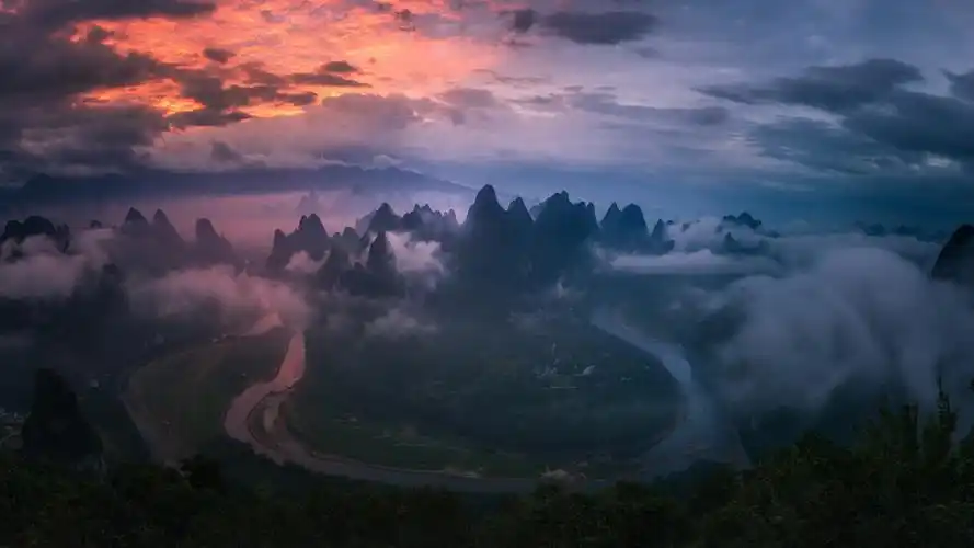 唯美迷人的山河风光桌面壁纸