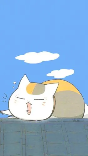 动漫夏目友人帐里的猫咪老师招财猫手机壁纸